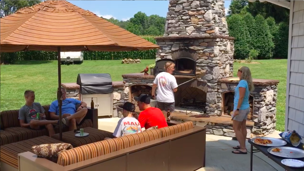 brick oven outdoor party