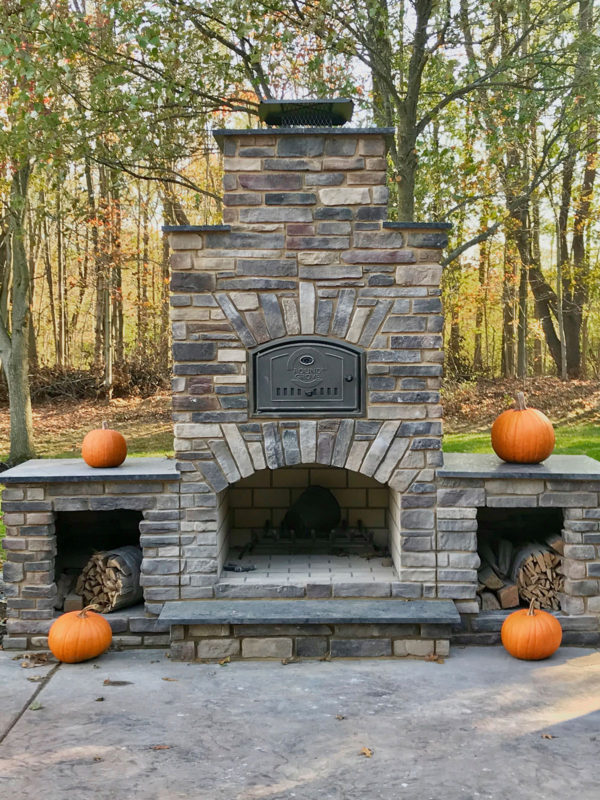custom brick oven fireplace