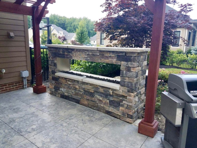 outdoor brick oven porch
